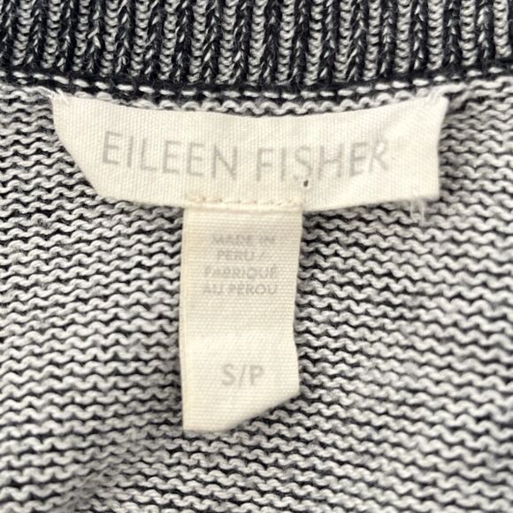Eileen Fisher Organic Cotton Sweater Small Oversized Coastal Preppy Quiet Luxury - Picture 9 of 11